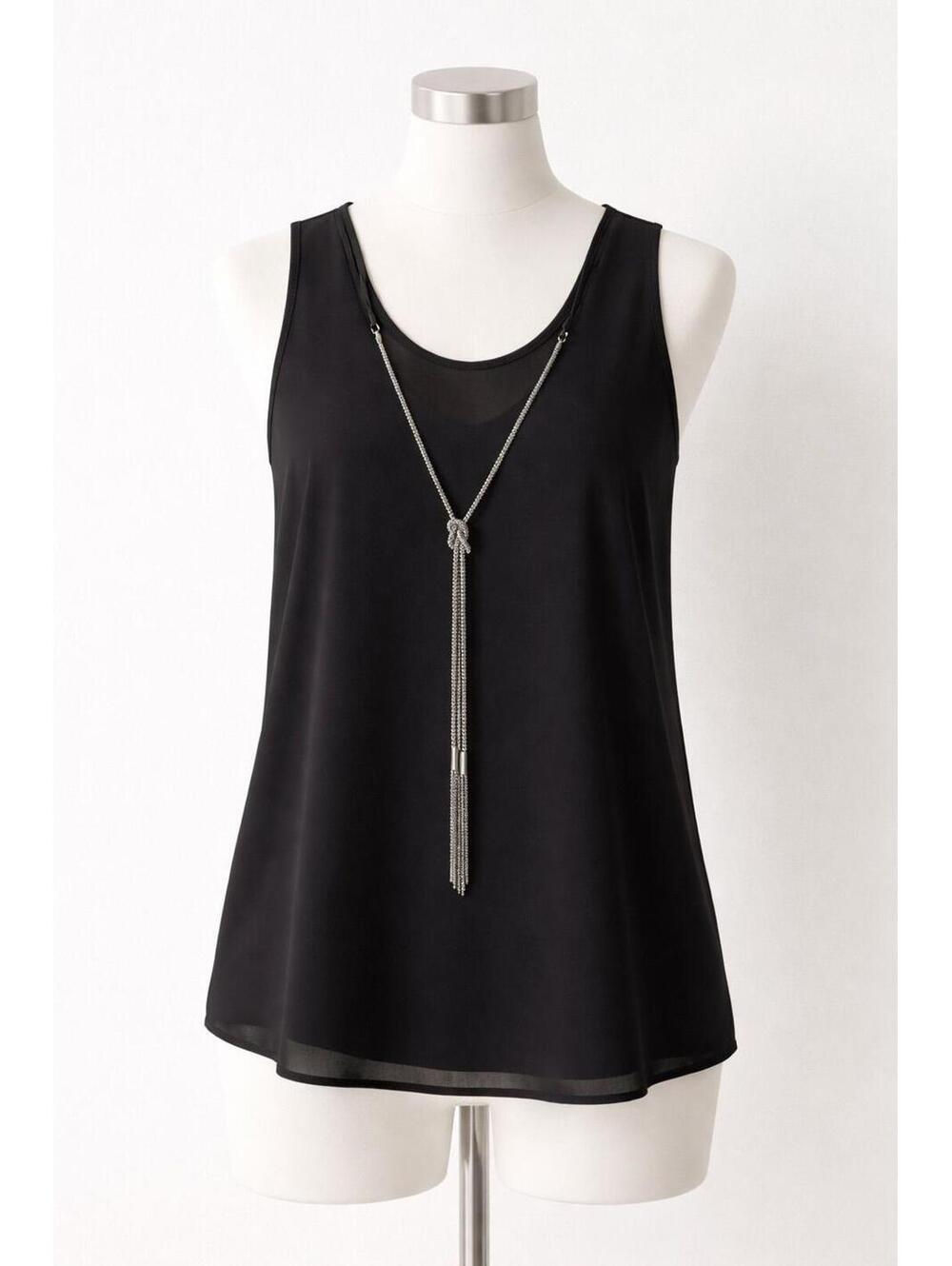 BCX Black Sleeveless Blouse – Size Medium